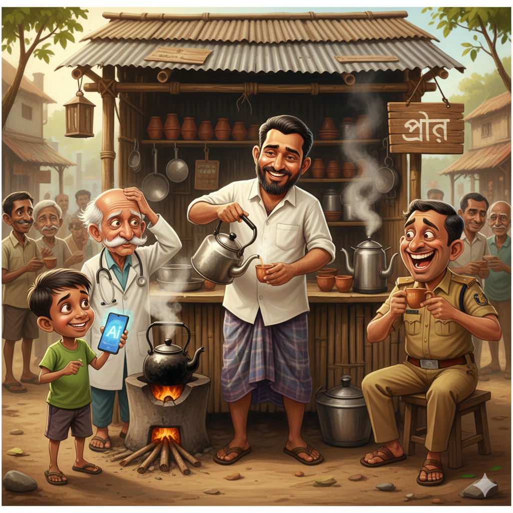 উল্টোপাড়ার চা-কাণ্ড (পার্ট – ১৪): AI চা